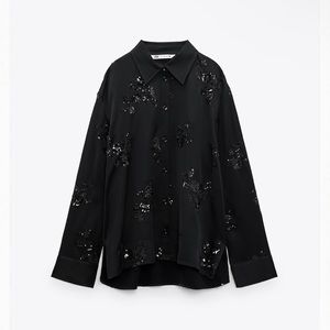 Zara Embroidered Sequin Shirt 2731/279